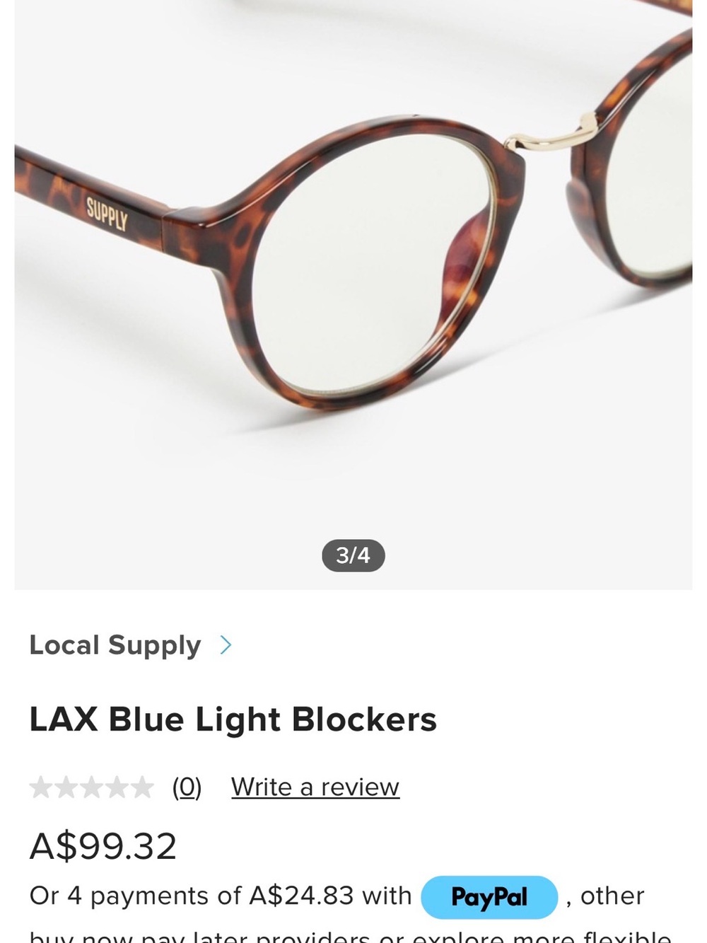 Local Supply LAX Blue Light Blockers - Tortoiseshell